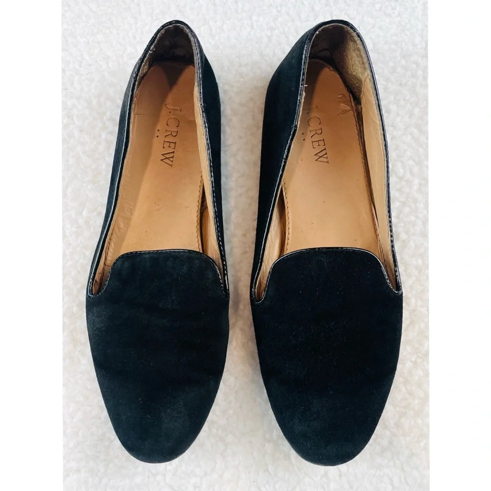 J. CREW • Black Suede Smoking Slippers, 8 - Picture 2 of 14